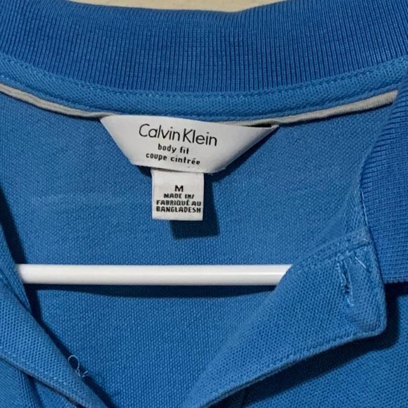 Calvin Klein Polo Shirt, Blue/Gray - Picture 2 of 3